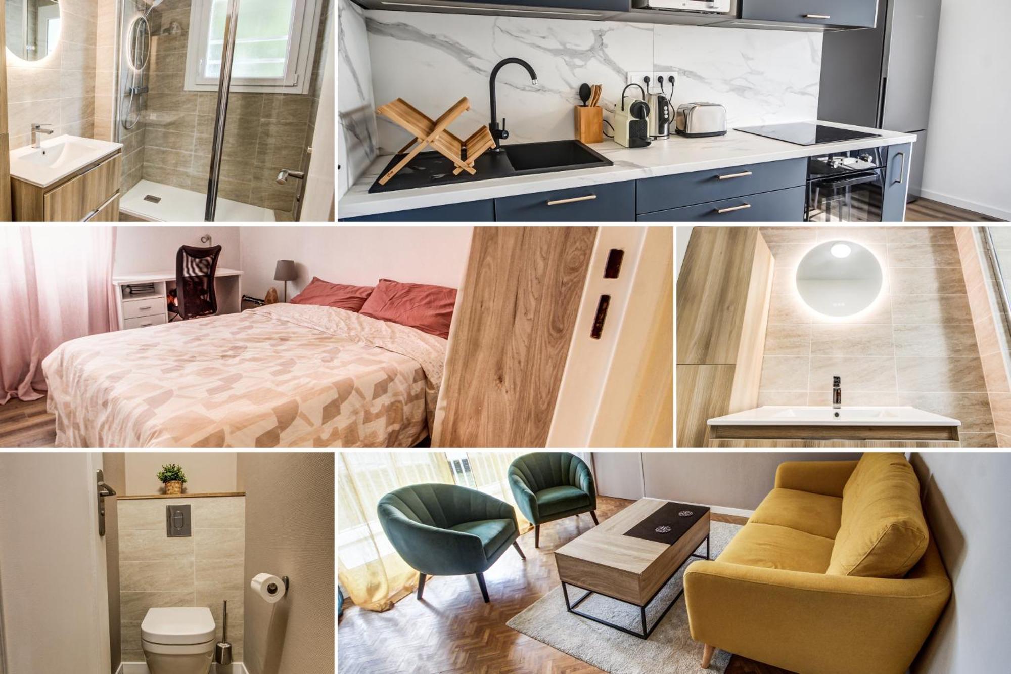 Suite T5 Rennes Gare - Parking Prive Gratuit Exterior foto